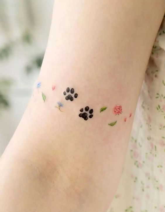 small paw print tattoo
