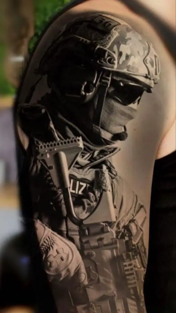 soldier tattoo design for women