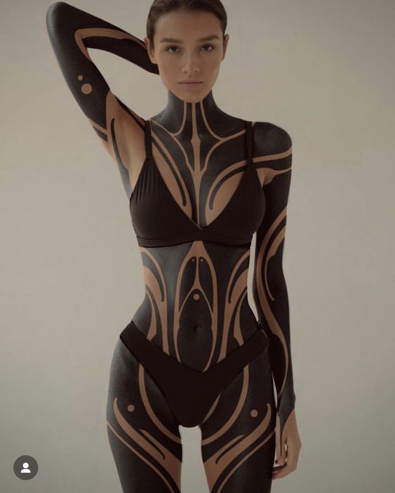 Jean Paul Gaultier semi-sheer tattoo-print Bodysuit - Farfetch