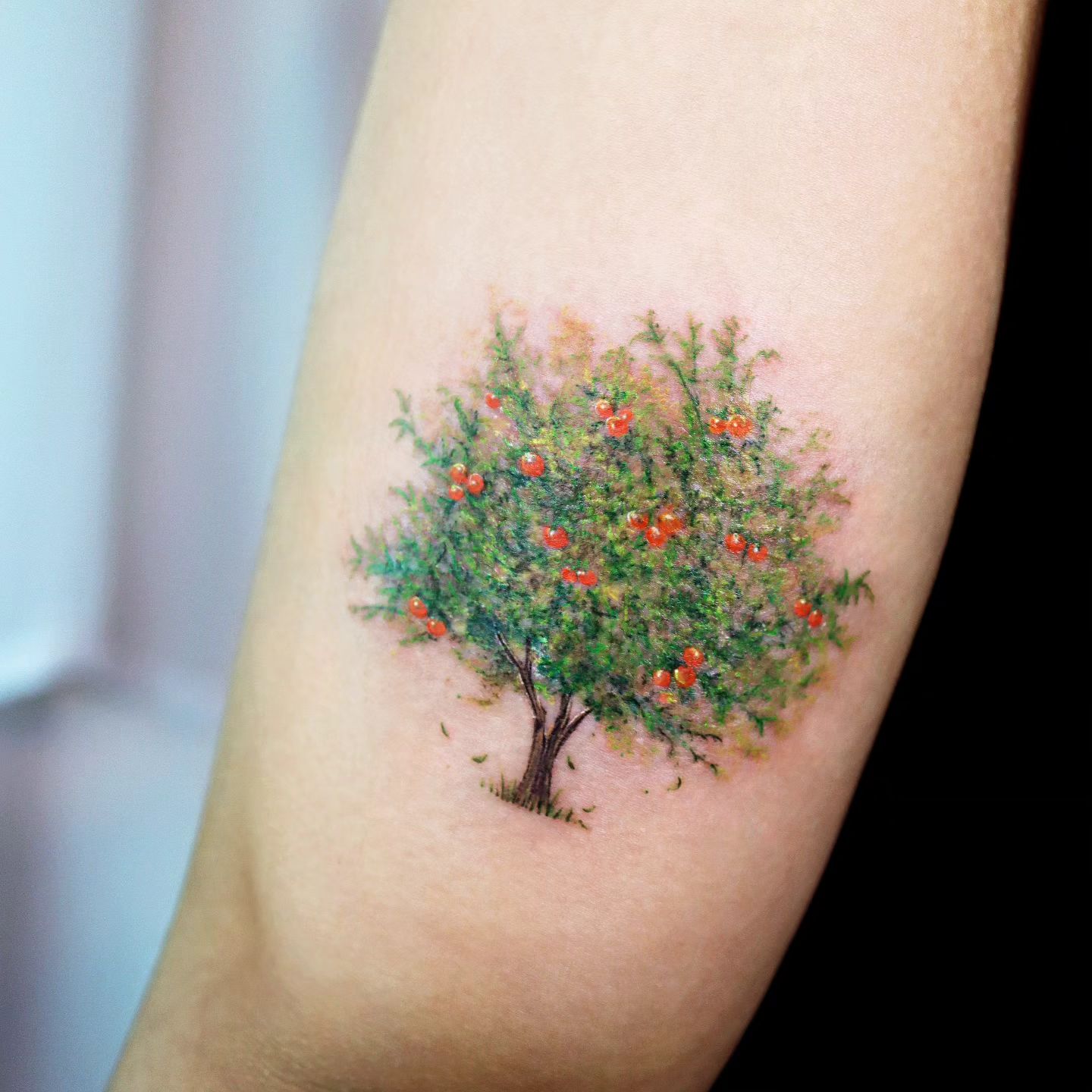 Cute tree tattoo by tattooist namoo