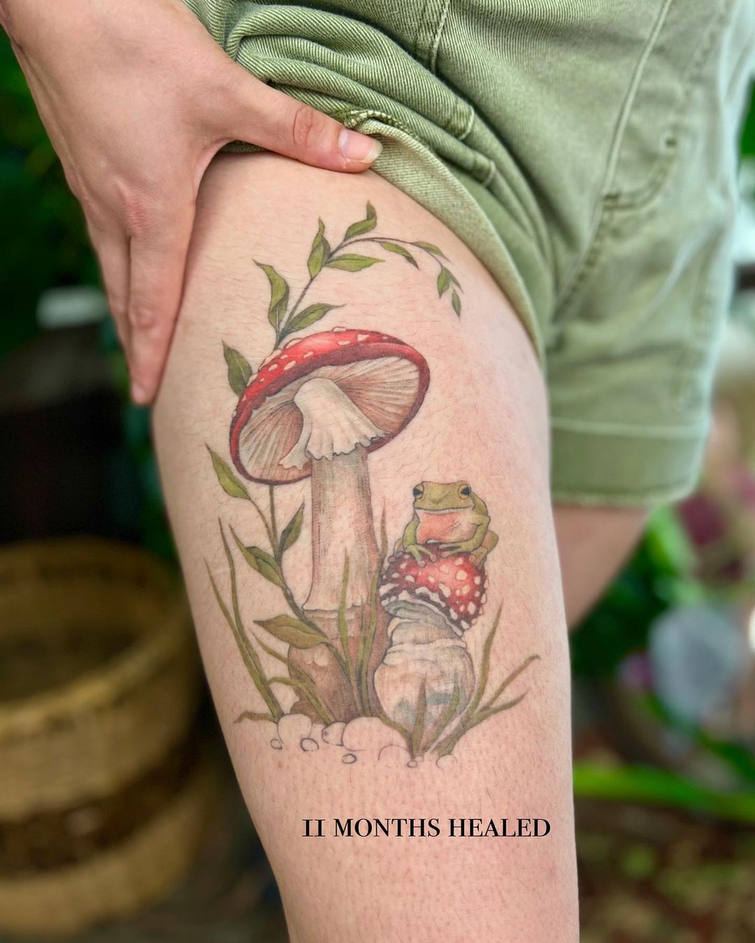 Realistic mushroom tattoos by simonster.ink