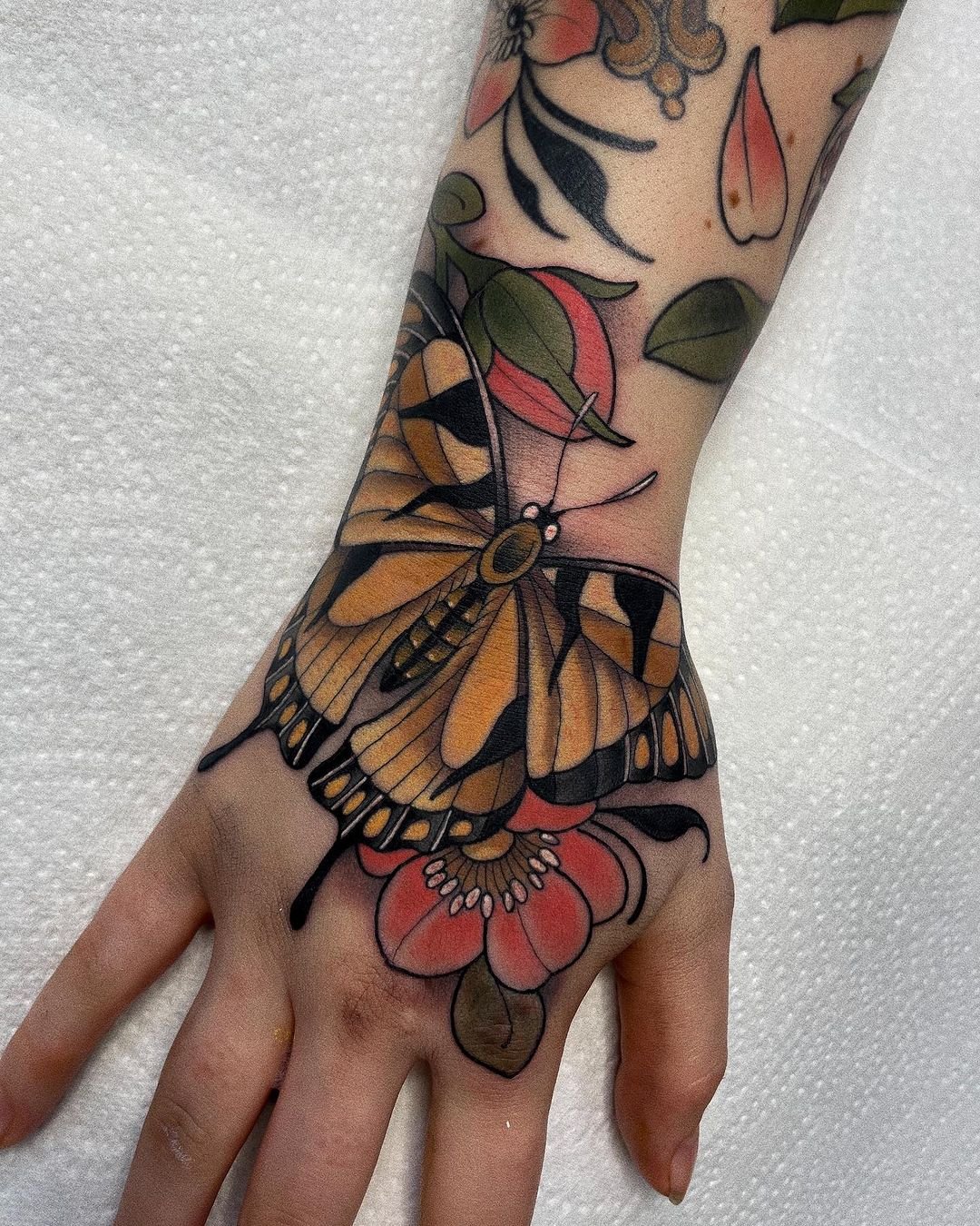 butterfly tattoo idea by sarahmeliatattoos