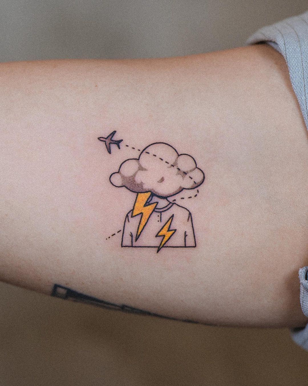 cute cloud tattoo by bongkee