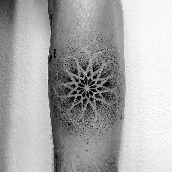 dotwork snowflake tattoos
