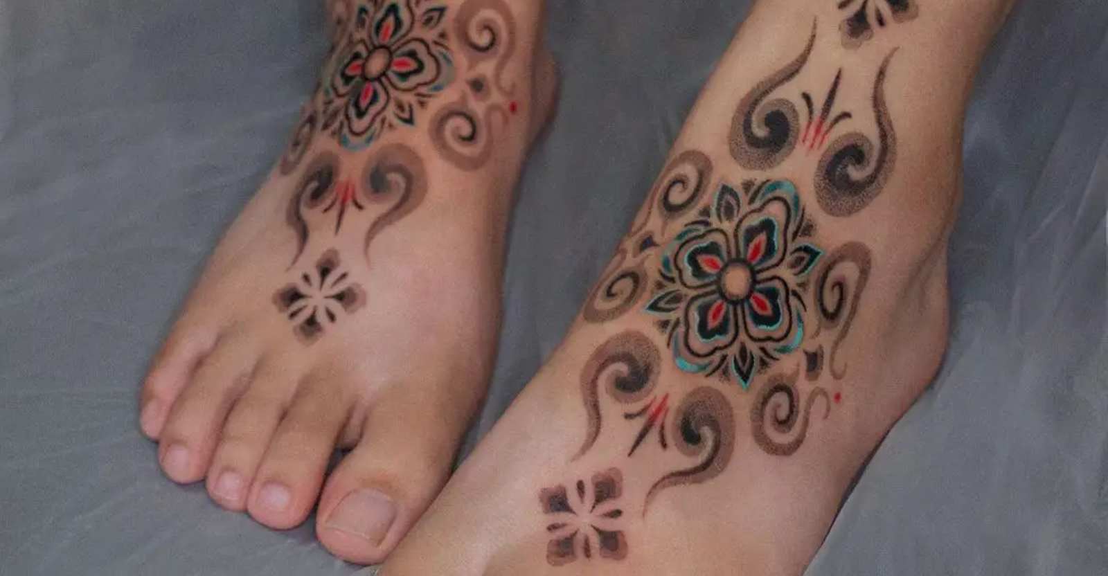 feet tattoo for women
