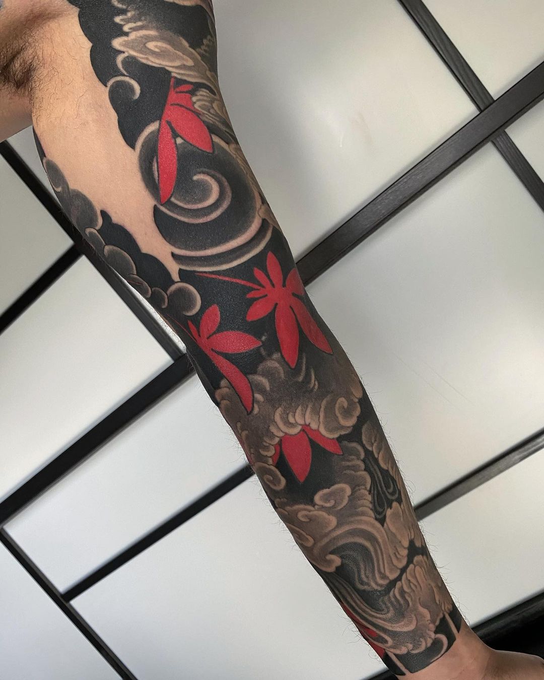 japanese flower tattoo by albertosolposto