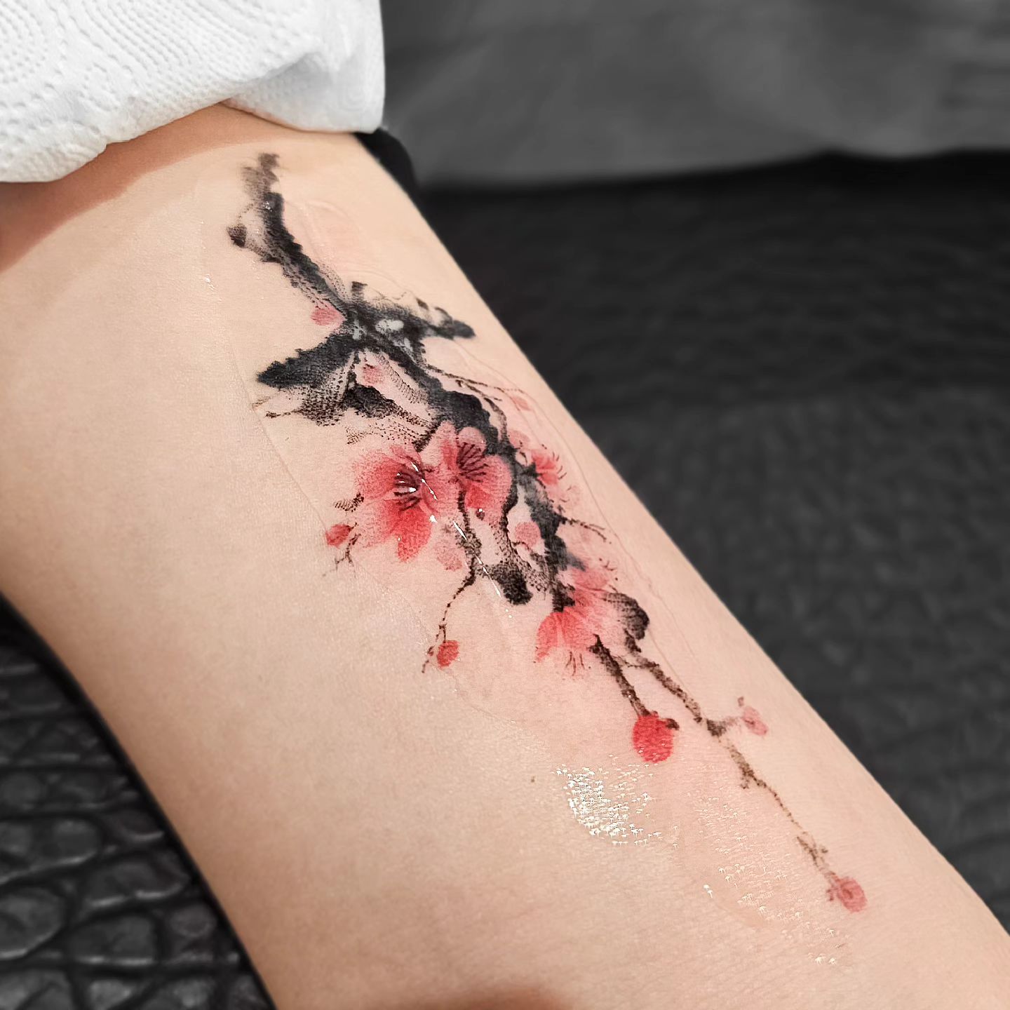 realistic cherry blossom tattoos by seoya oriental