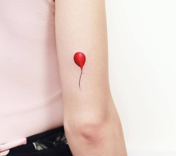 red balloon tattoo ideas