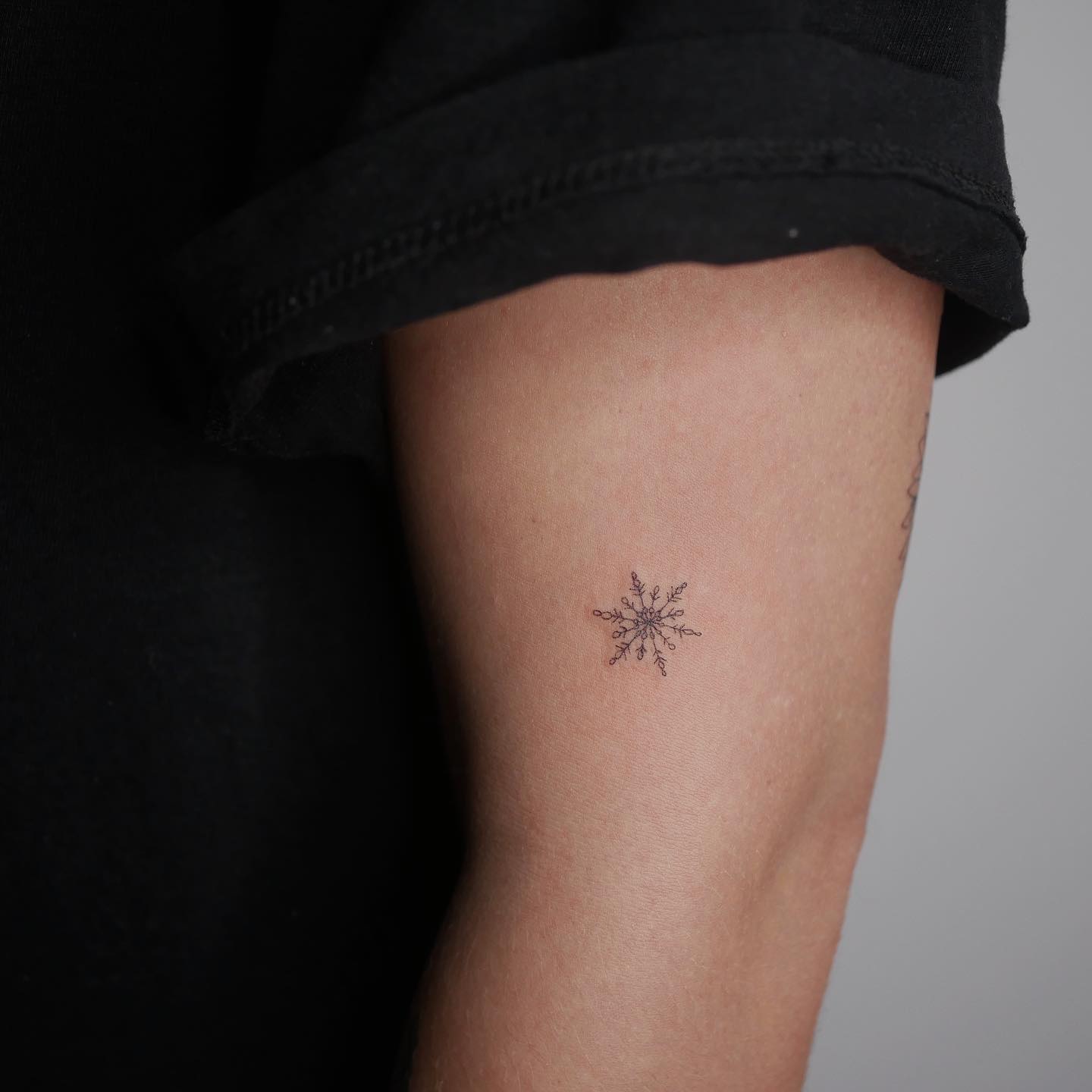 simple snowflake tattoos by annaleatattoo