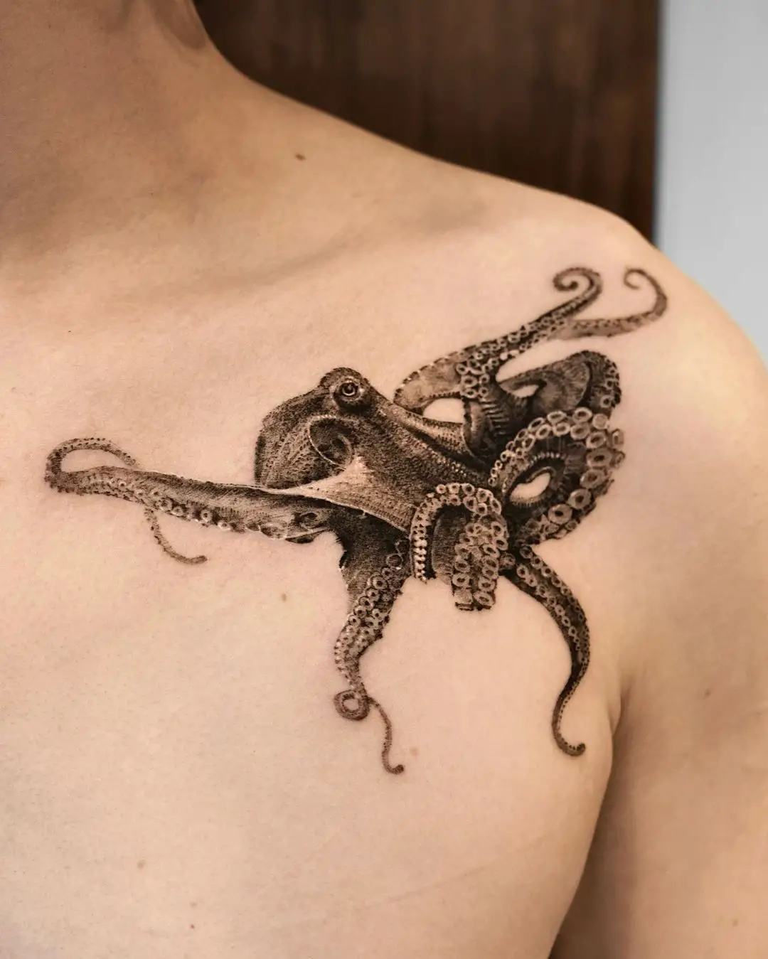 small octopus tattoo by ati.ful