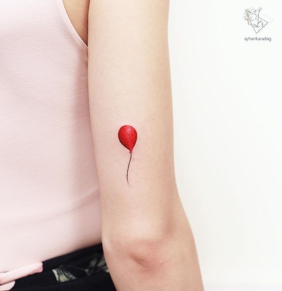 Minimalistic balloon tattoos ideas