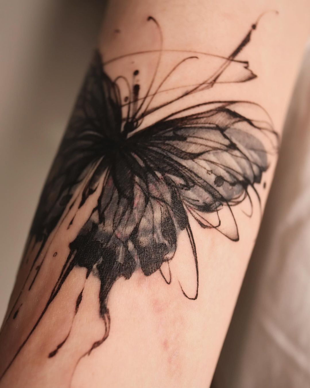 REalistic butterfly tattoo by tattoo chamsae
