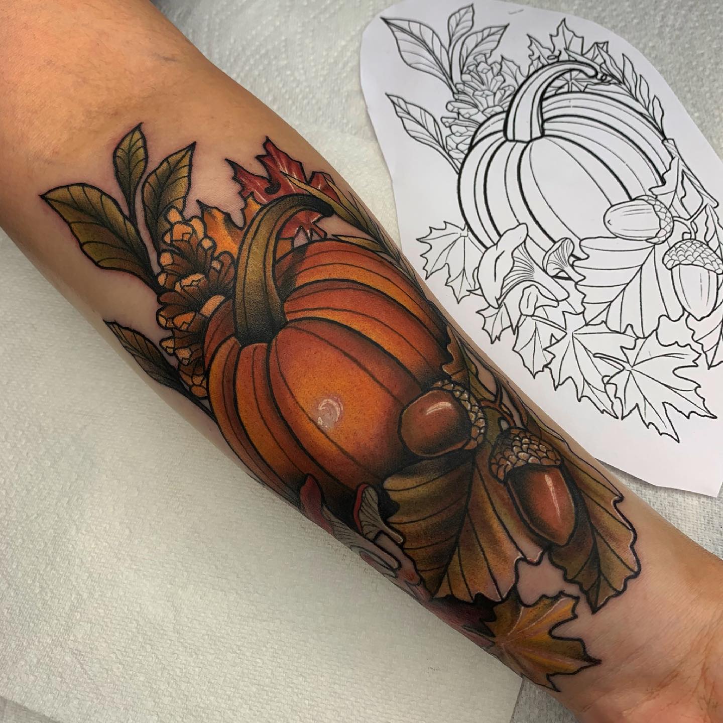 Realistic autumn tattoos by jammydrawings