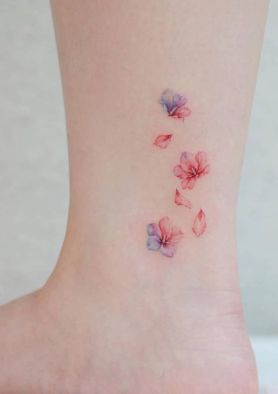 Watercolor spring tattoo ideas