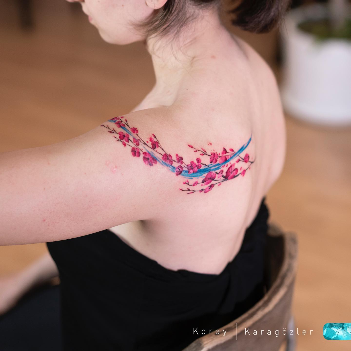 floral tattoo design ideas by koray karagozler