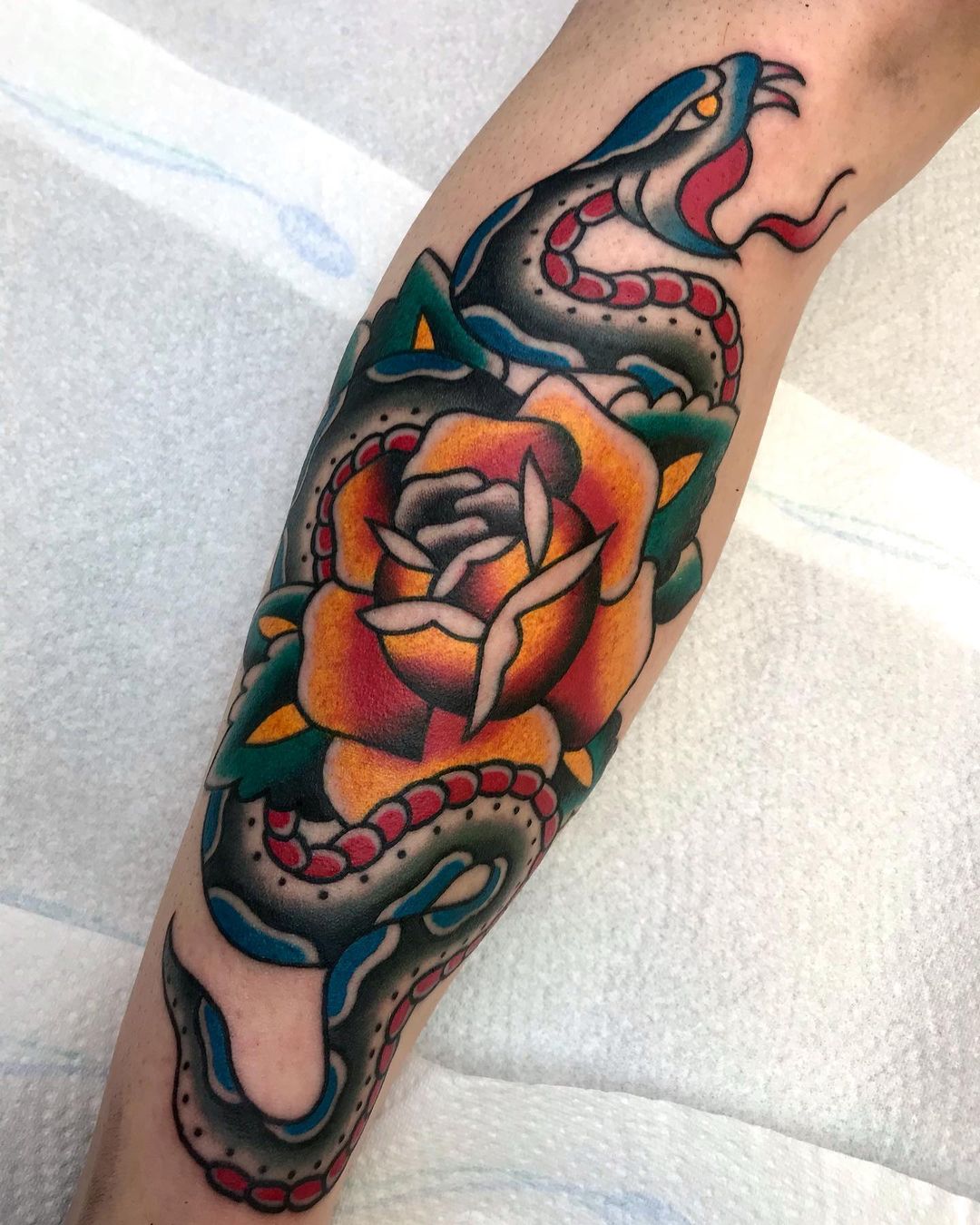 rose and snake design by tarlito