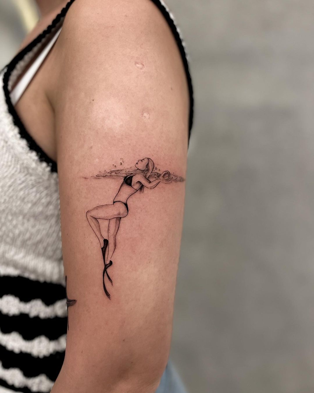summer tattoo on arm by na.szkicowana