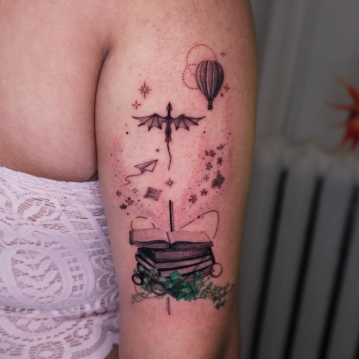 unique balloon tattoo by tattooisteve