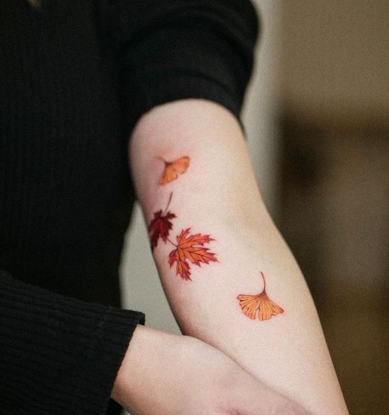 vibrant autumn tattoos