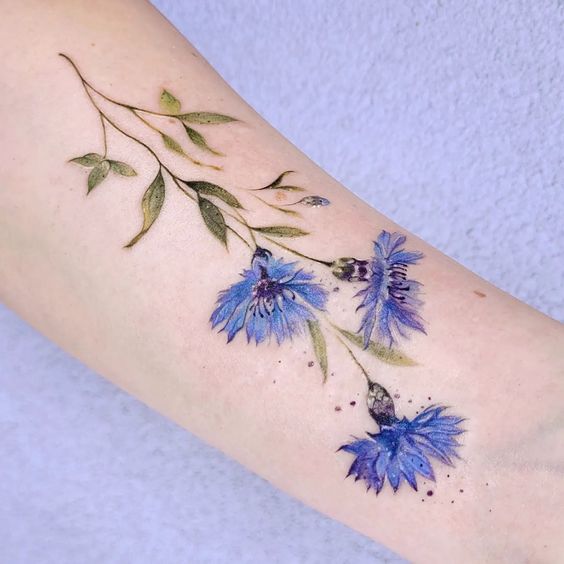 winter flower tattoo ideas