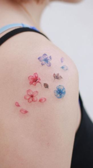 wwatercolor spring tattoo