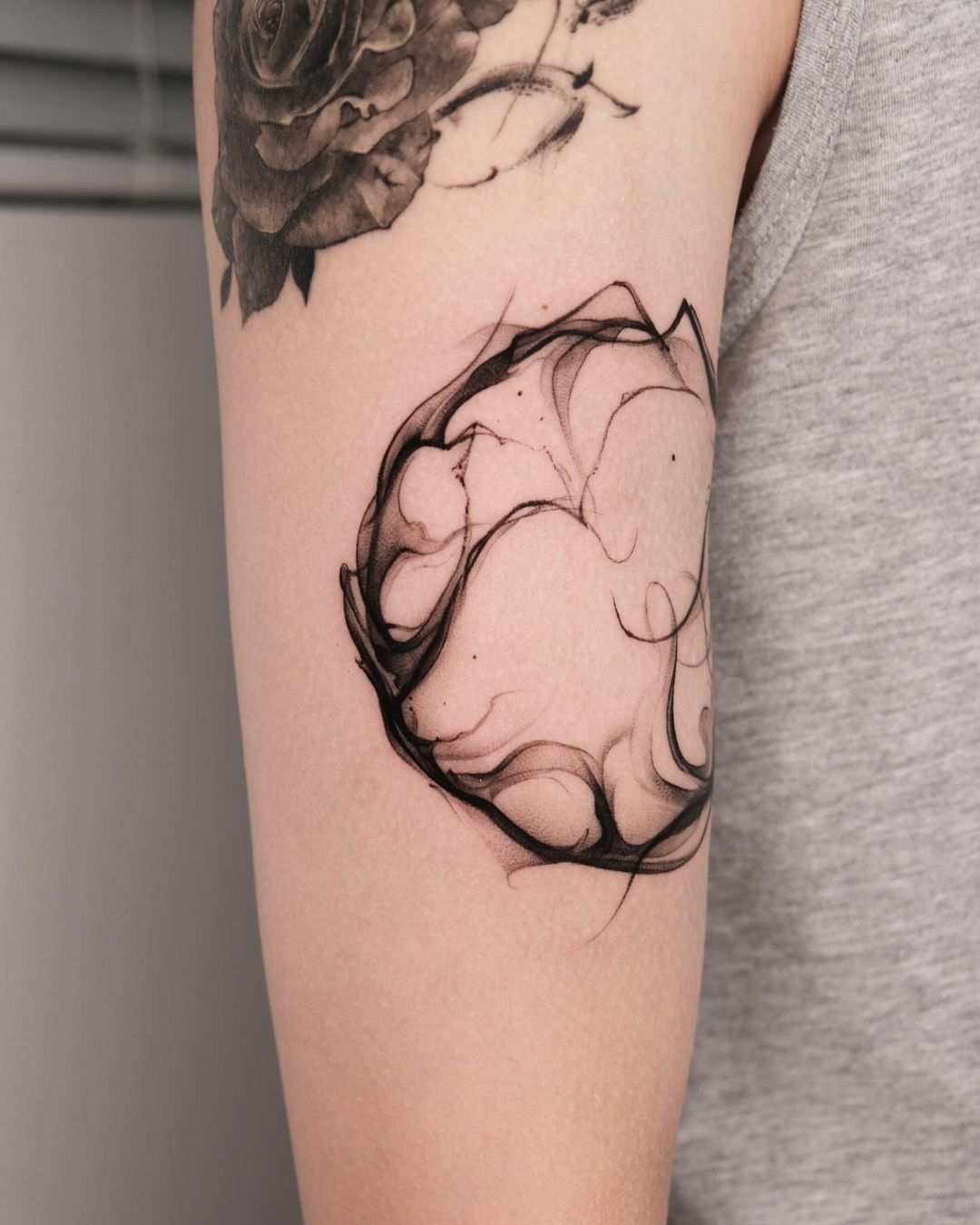 Black ink abstract tattoo by sofa.so .ft