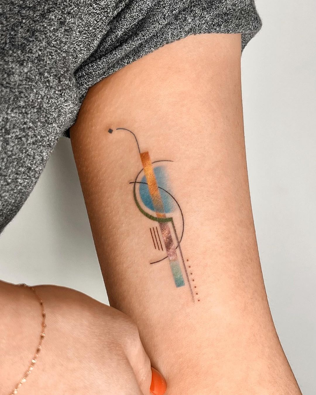 Minimal abstract design by tattooist basil