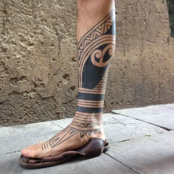 Tribal foot designs for men