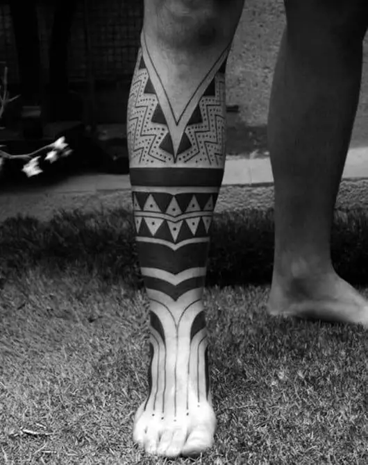 Tribal foot tattoos