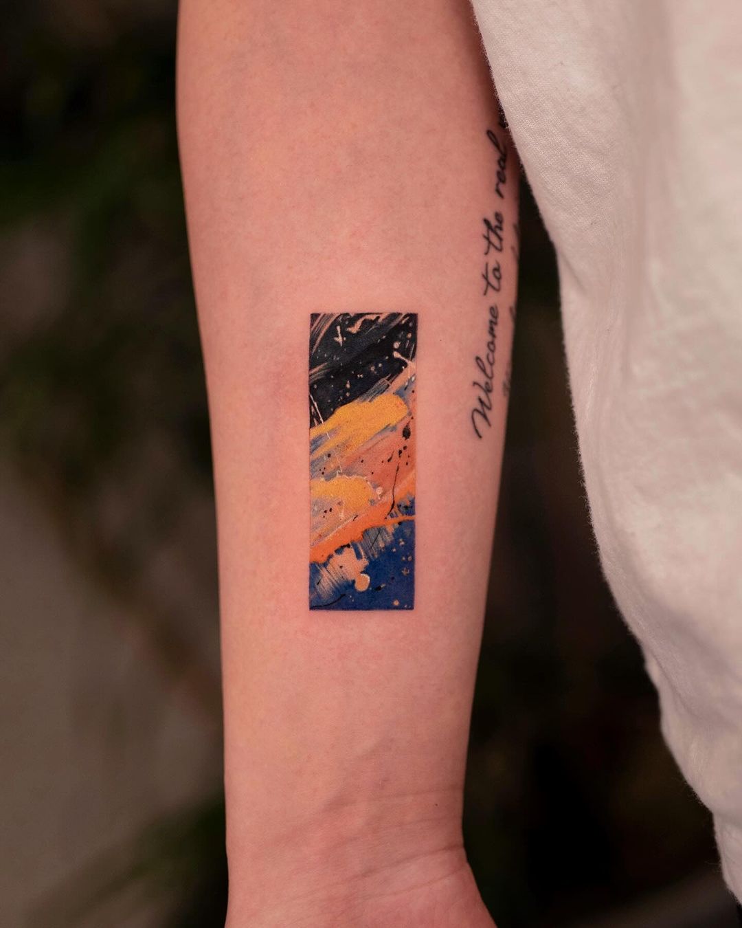 abstract tattoo on forearm by newtattoo demi