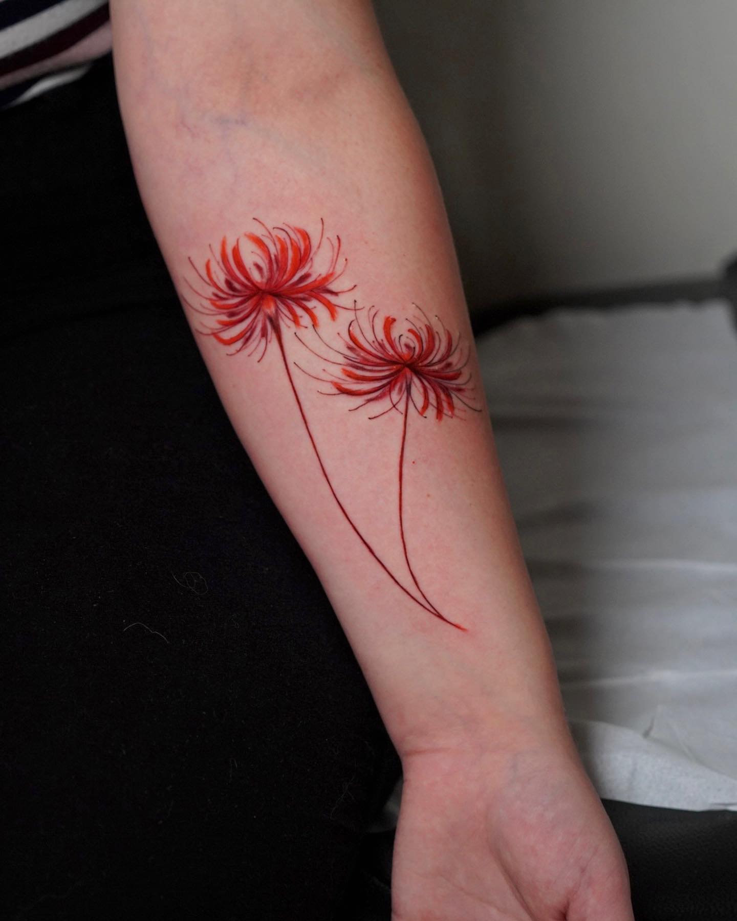 flower tattoos by meowtattoos