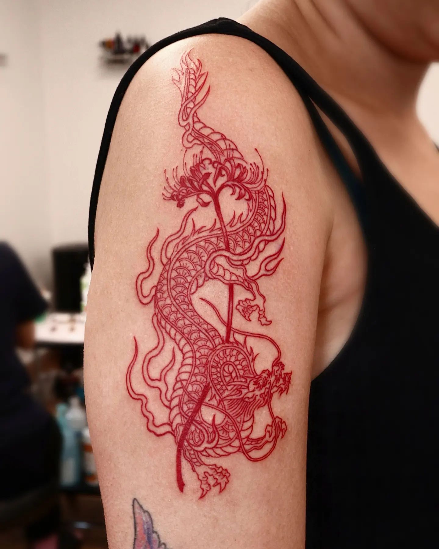 red dragon tattoo by rahon tt
