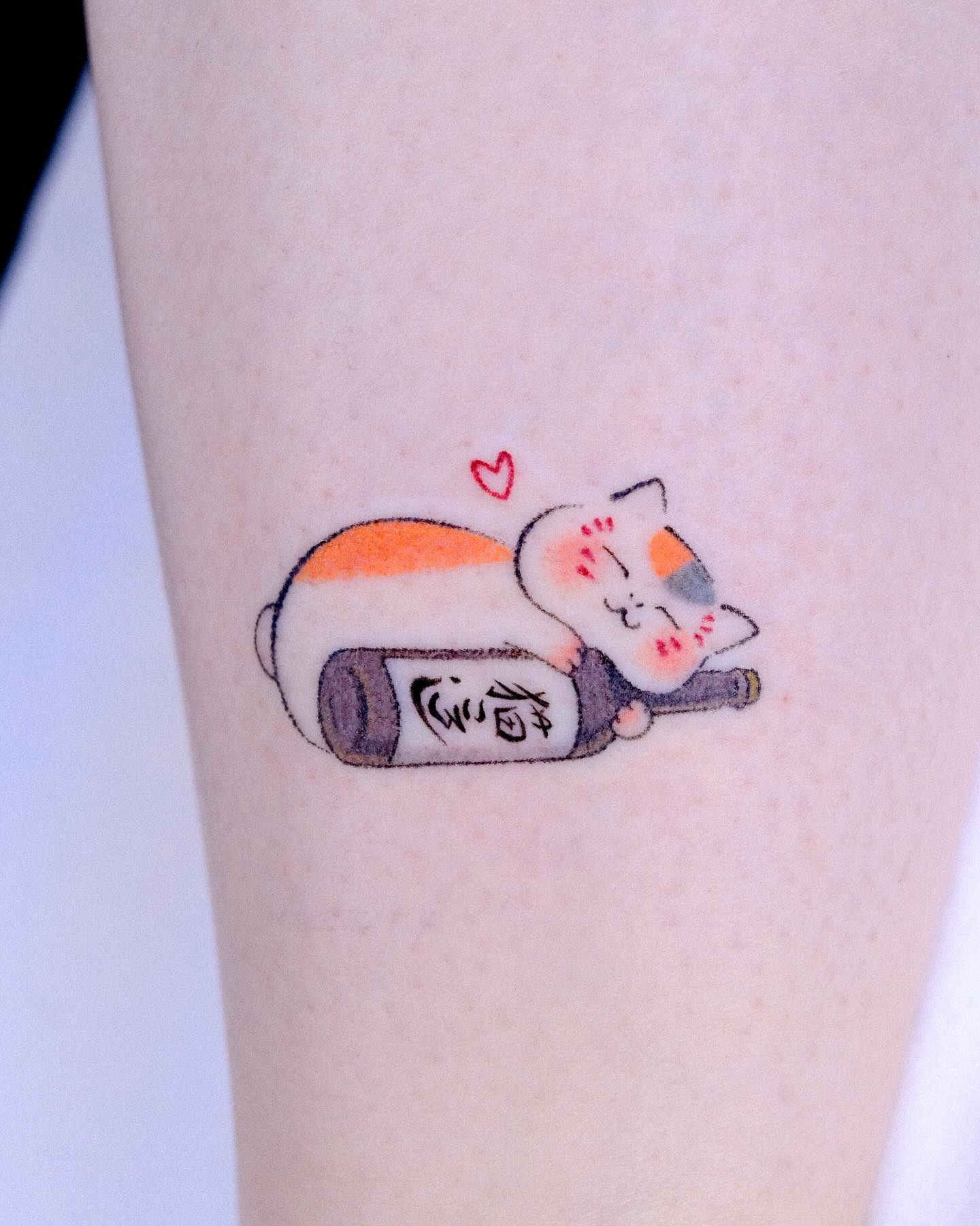 small cat tattoo by kikinoland