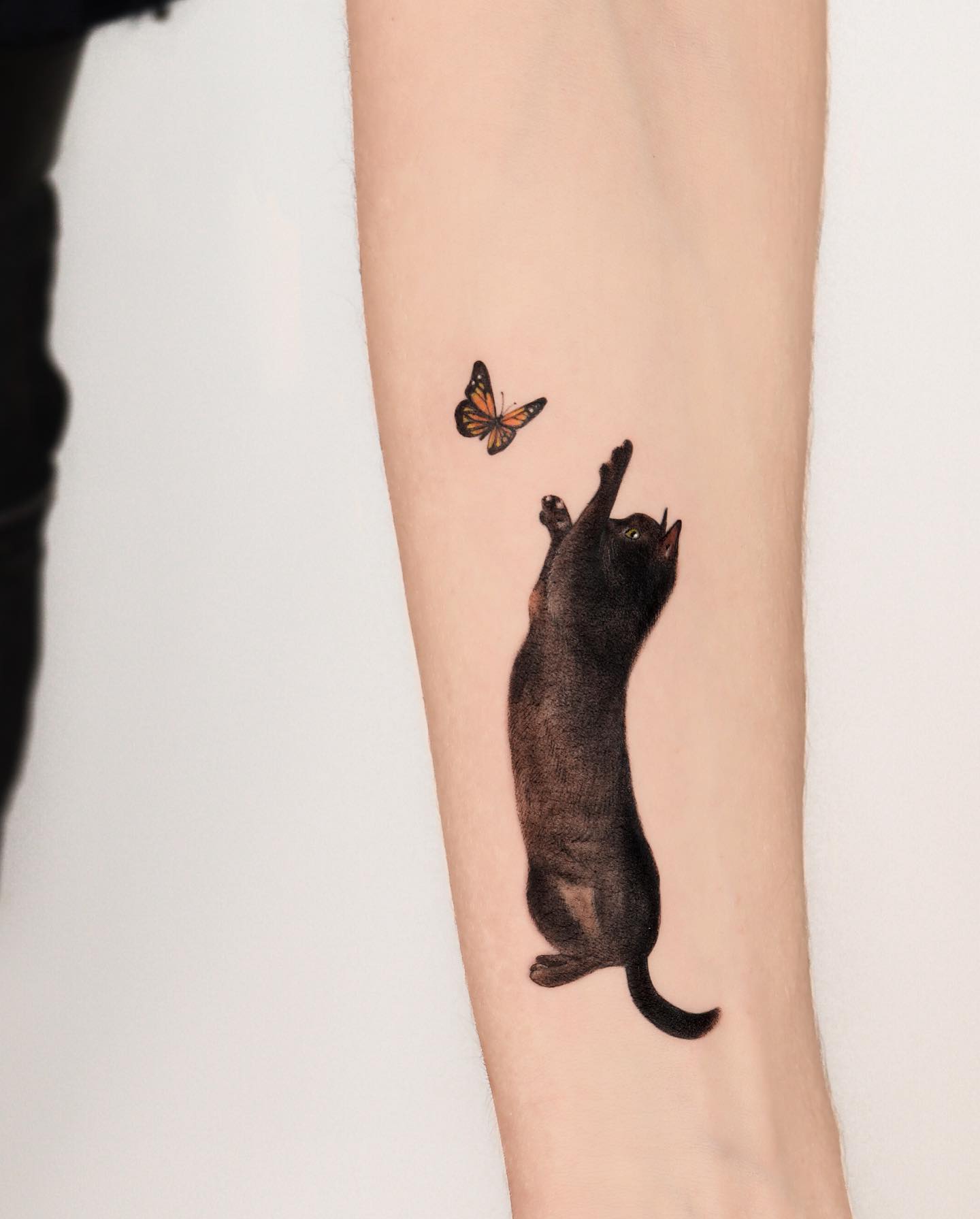watercolor cat design by hnnnhtattoo
