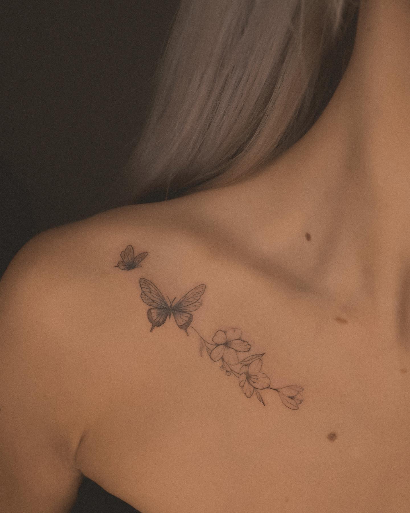 Butterfly tattoos by gabiwar ink