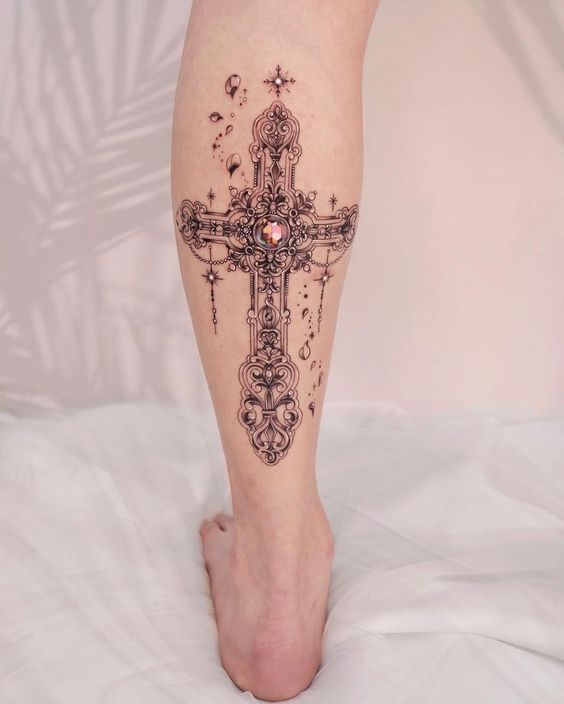 Cross tattoo ideas for womens