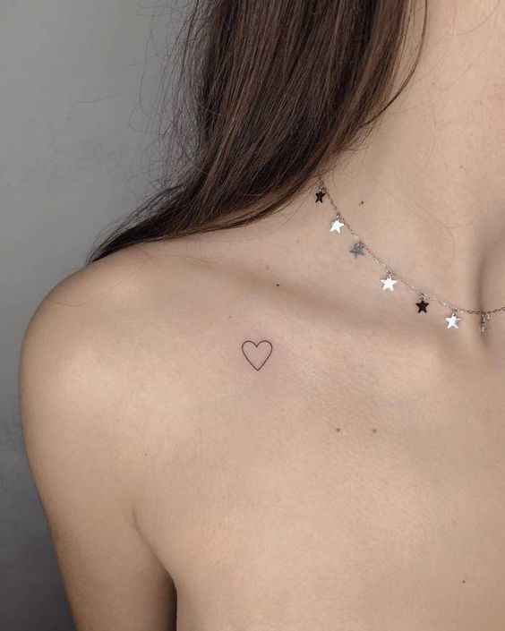 Heart collarbone tattoos