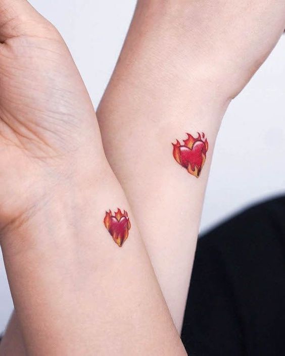 Red heart tattoo ideas