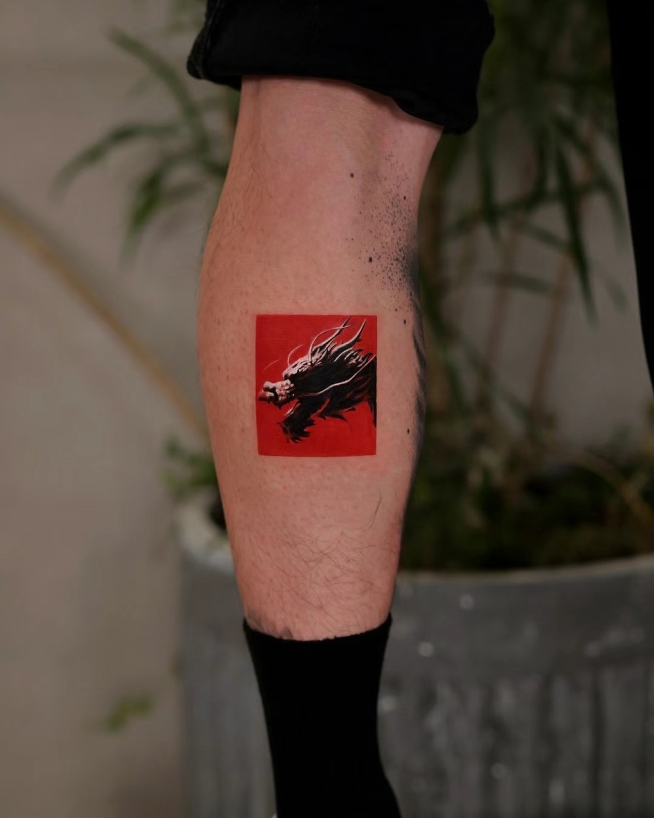 Small red ink tattoo bby newtattoo studio