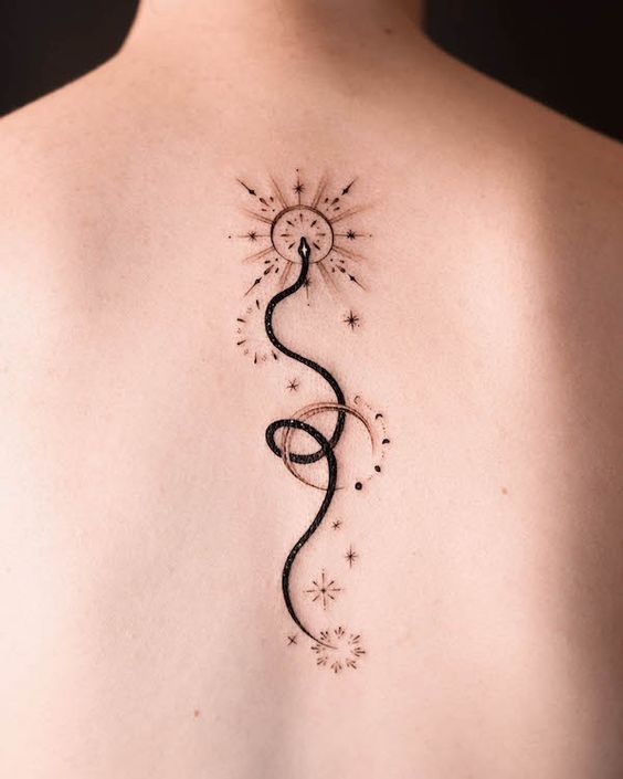Snake spine tattoos
