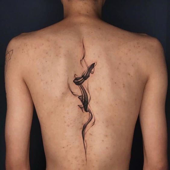 Spine tattoo for mens