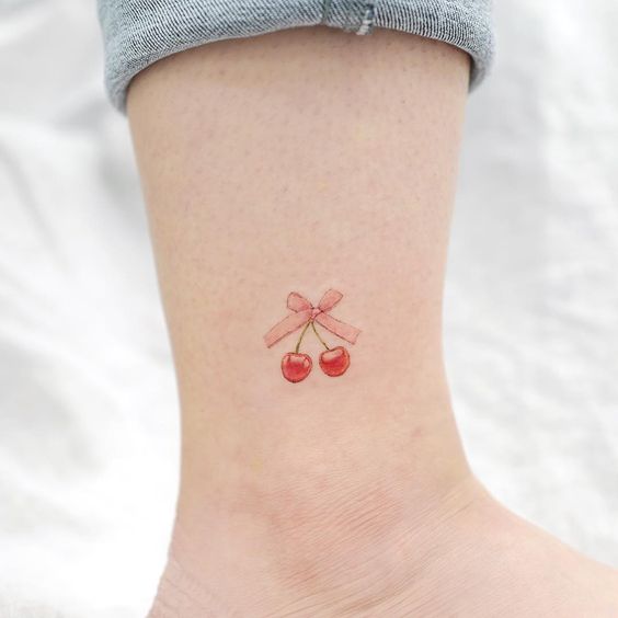 cute cherry tattoo