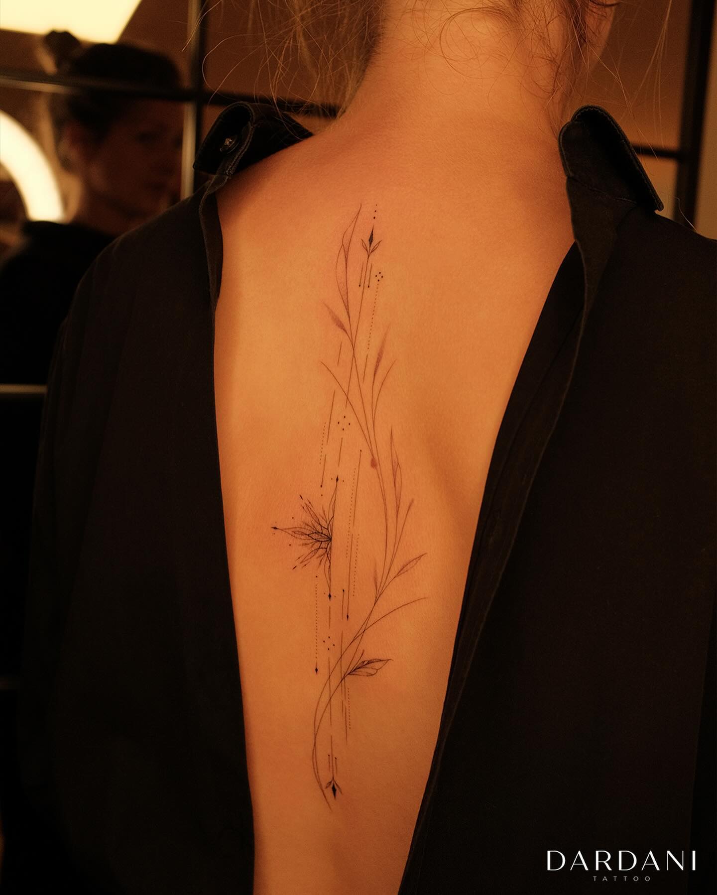 delicate spine tattoo by dardani.tattoo
