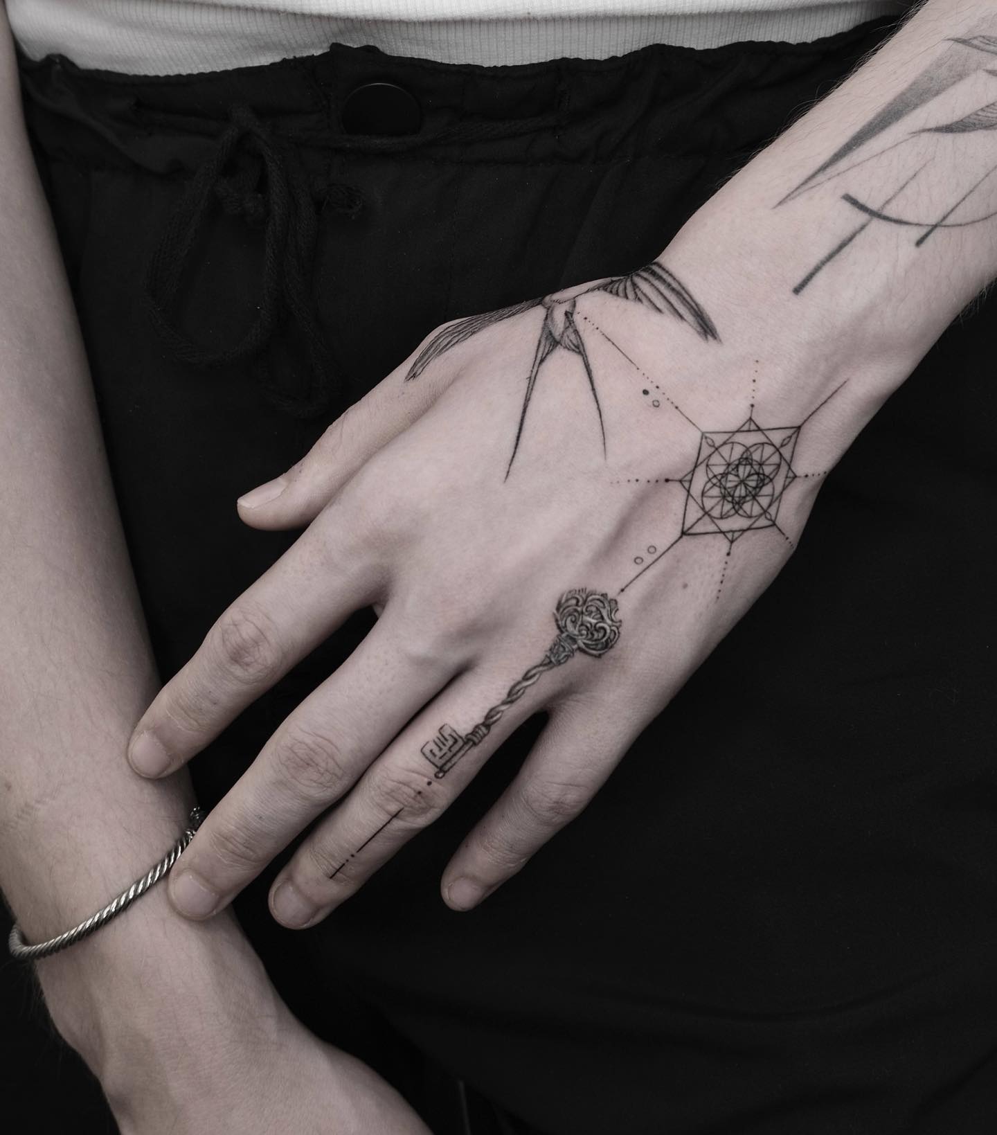 elegant hand tattoos by ptakay