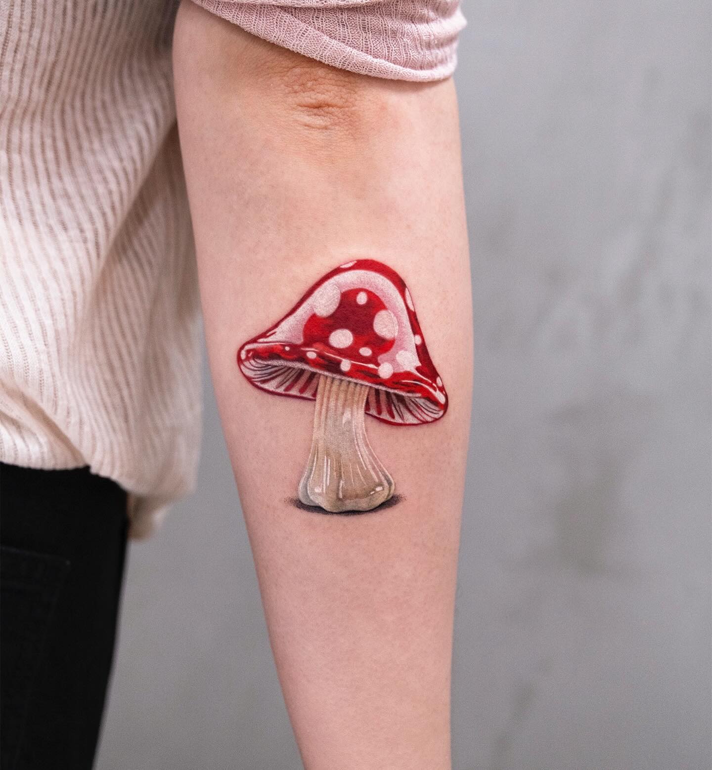 realistic red ink tattoo by inkflow akiwong