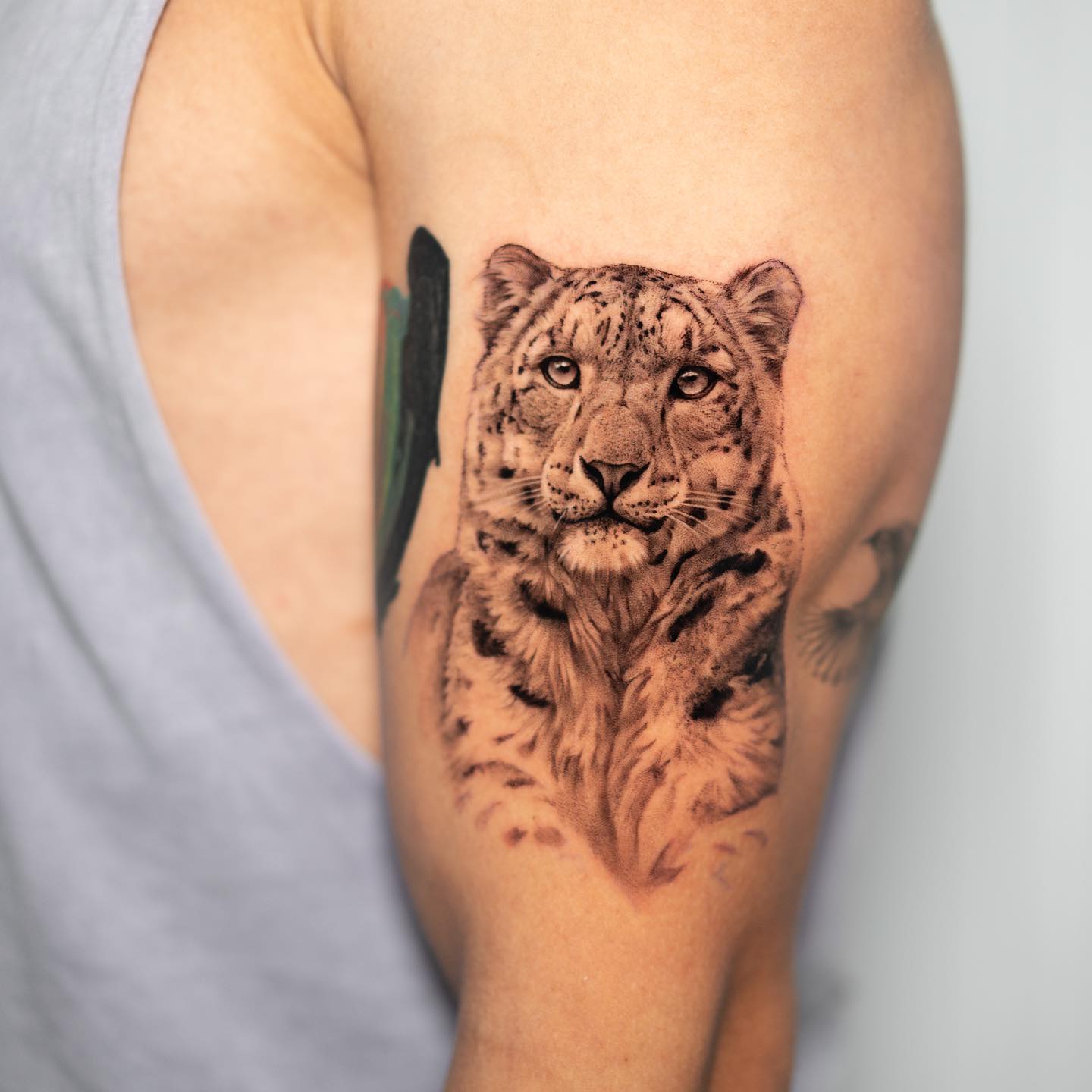 snow leopard tattoo design by courtneymeerman