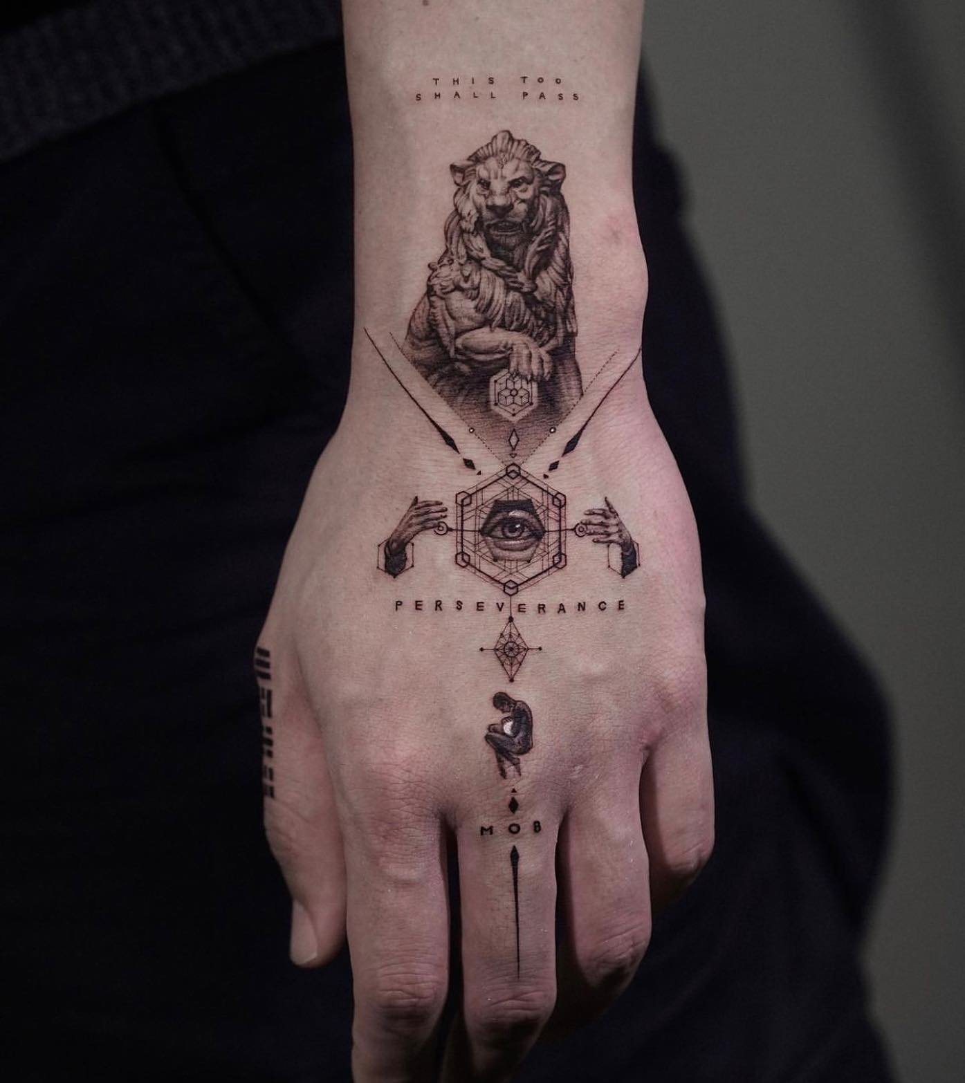 unique tattoo on hand by ll3.tattoo