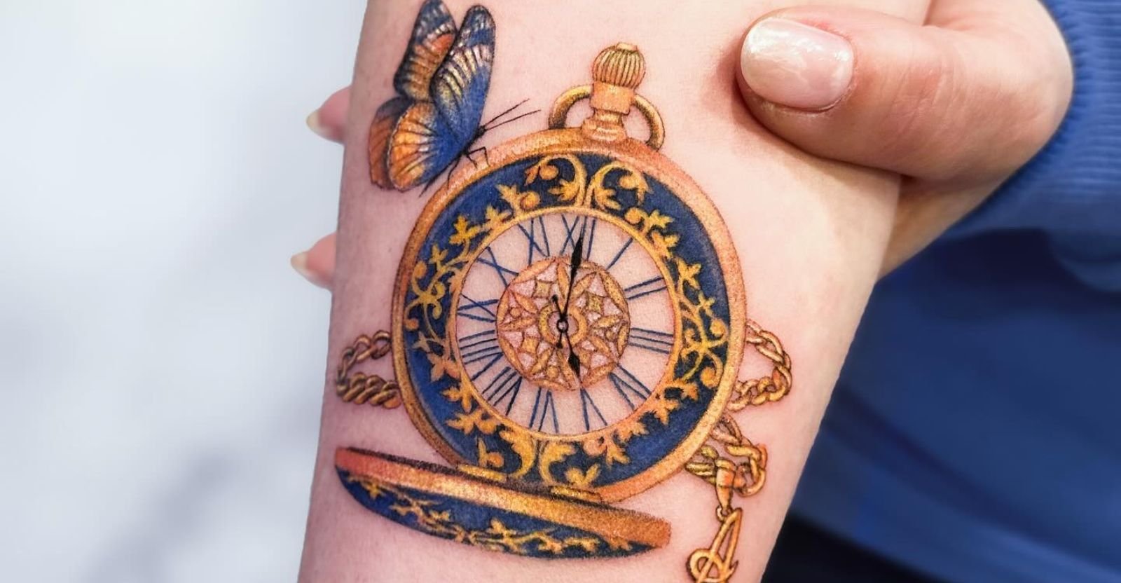 Clock tattoo for women