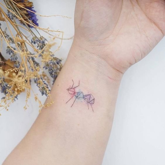 Colorful Ant tattoos