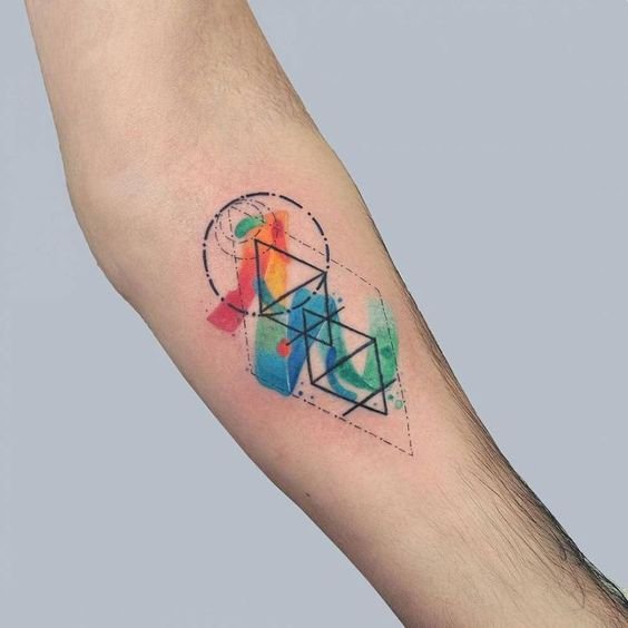 Cute geometric tattoo